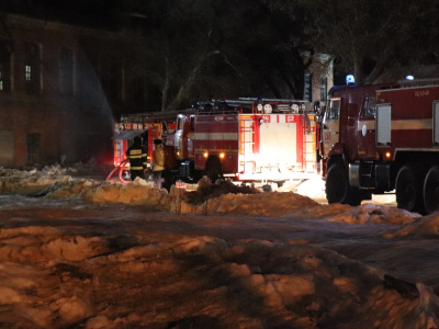 Огонь в храме деревни Рыжево