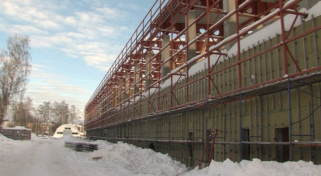 В Луховицах продолжается реконструкция стадиона