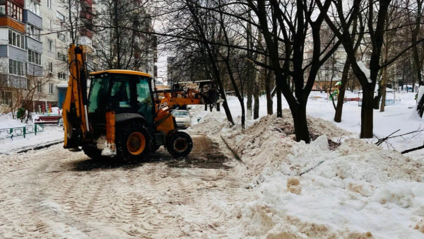 В Колычеве до конца недели полностью расчистят дворы от снега