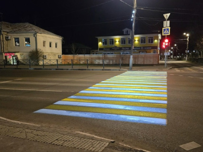 Новый проекционный пешеходный переход появился в Коломне