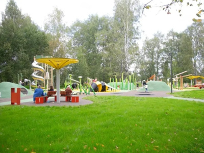 Готовность реконструкции парка 50-летия Октября в Коломне достигла 80%