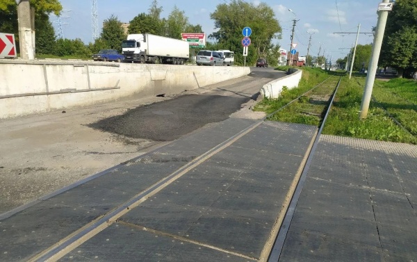 Проведён ремонт съезда с улицы Октябрьской Революции на улицу Дзержинского