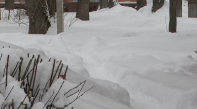 Дороги в деревнях замело