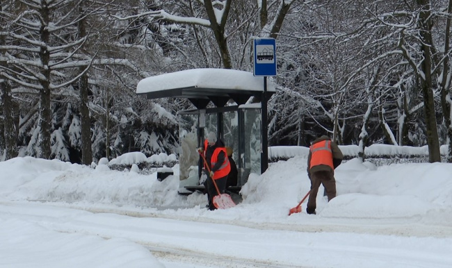 Коломна до сих пор находится в снежном плену