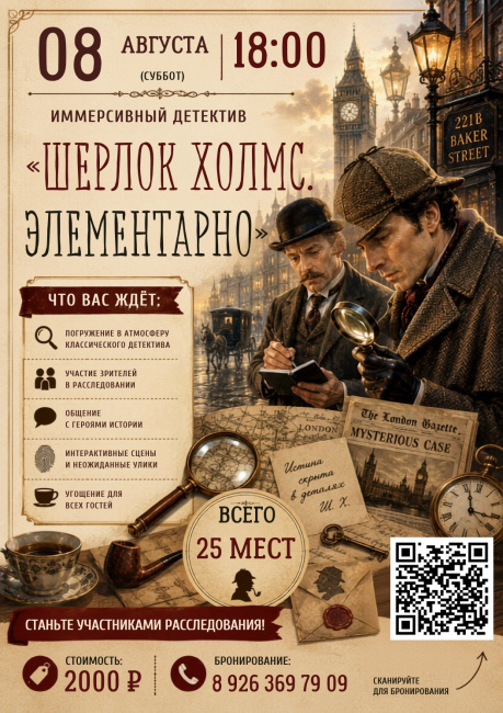 Иммерсивный детектив "Шерлок Холмс. Элементарно"