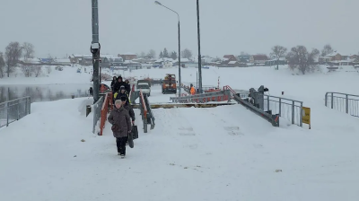 Морозы остановили паромные переправы в Луховицах 