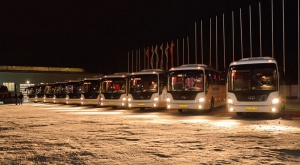Из Коломны в Сочи отправились первые олимпийские автобусы