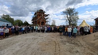 Освящение куполов для Свято-Троицкого храма села Троицкие Озёрки