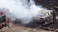 В Коломне в результате пала травы сгорел автомобиль