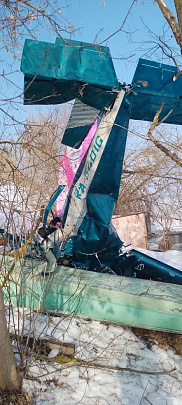 На берегу реки Оки в районе дома №102 по улице Кирова упал легкомоторный самолёт