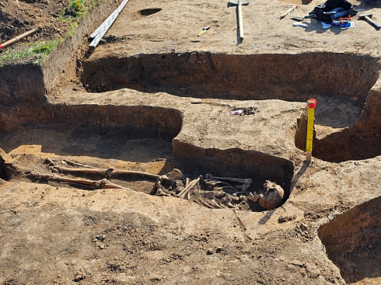 В Луховицах на Бастановой горе при проведении земляных работ обнаружили семь могил