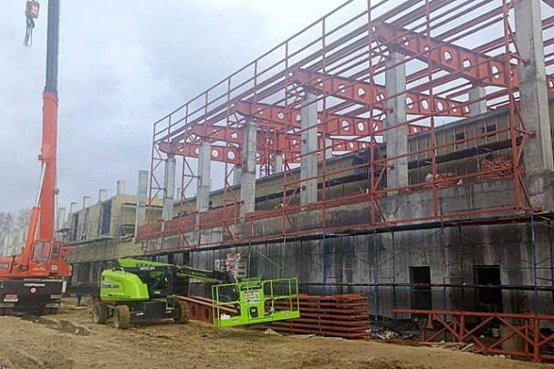 В Луховицах продолжается реконструкция стадиона "Спартак"